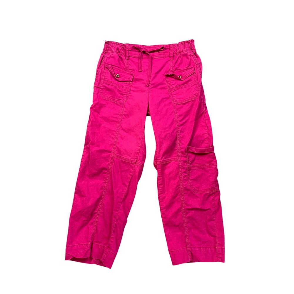 Pilcro Pants Womens XSP Extra Small Petite Honeysuckle Cropped Cargo Utility